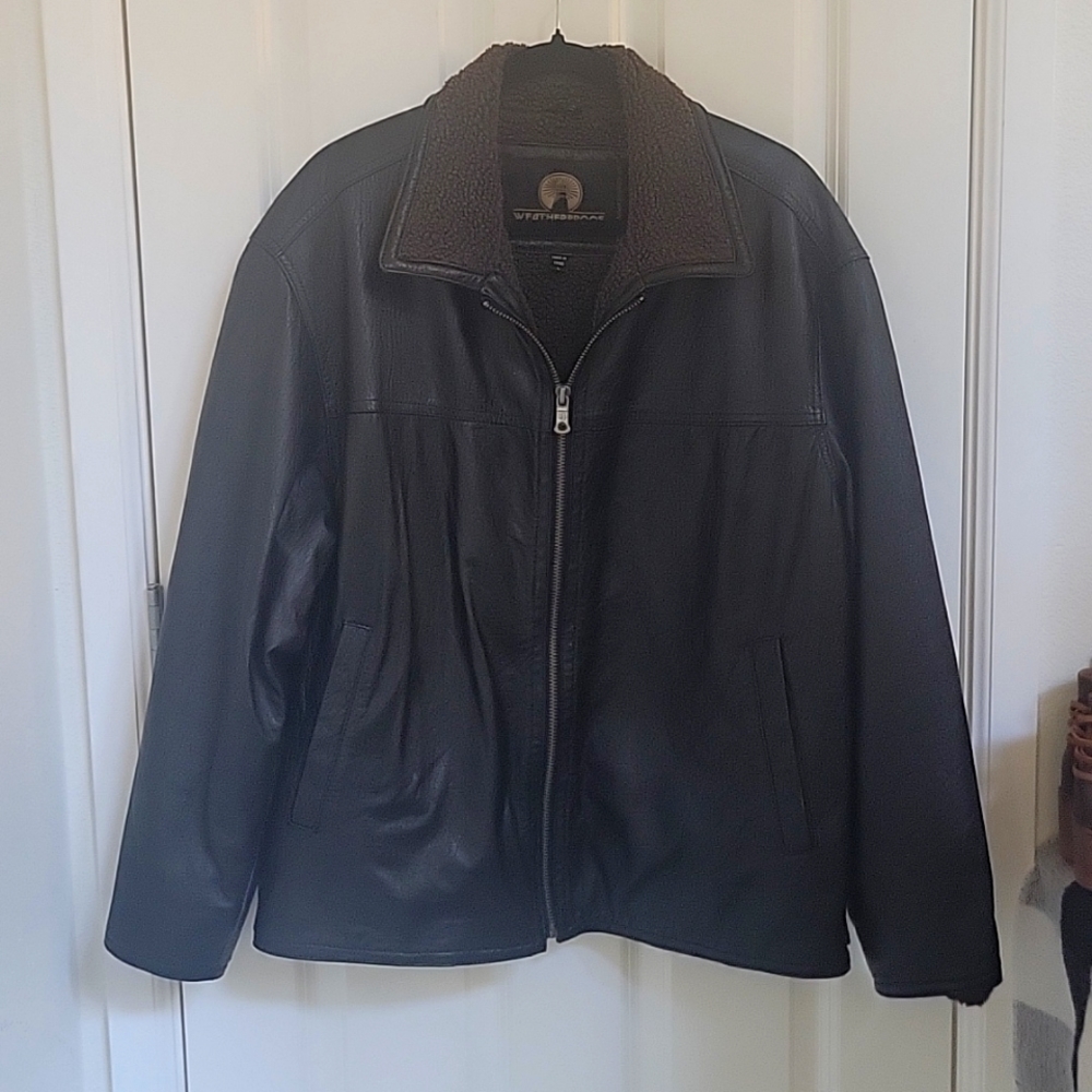 Genuine Leather/wool Coat